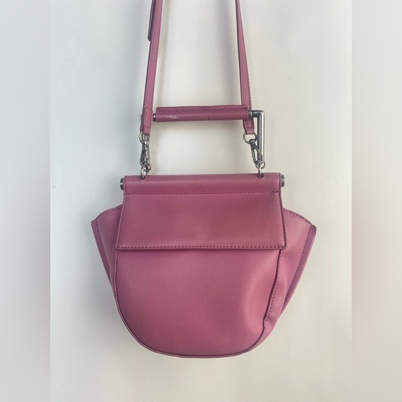 Sam Edelman Mia Half Moon Faux Leather Crossbody Bag Pink - Picture 5 of 13